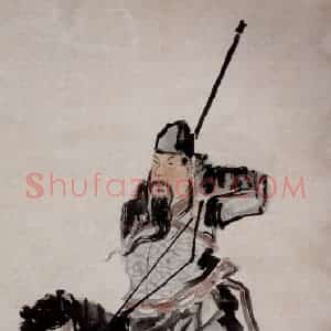 约1921-1922年 齐白石《关公骑马图》国画人物作品图片赏析