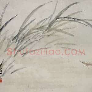 约20年代初期 齐白石《草·虫》国画花鸟作品图片赏析
