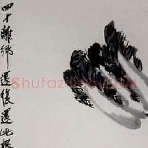 约20年代初期 齐白石《白菜》国画花鸟作品图片赏析