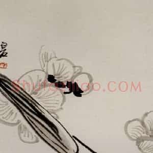 1924年 齐白石《花鸟鱼虫册页》国画花鸟作品图片赏析