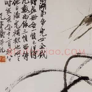 1924年 齐白石《花鸟鱼虫册页》国画花鸟作品图片赏析