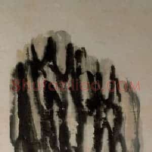 1924年 齐白石《巨石鸟鱼屏》国画花鸟作品图片赏析