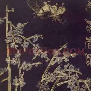 1924年 齐白石《花卉草虫四条屏》国画花鸟作品图片赏析
