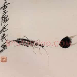 1924年 齐白石《草虫册页》国画花鸟作品图片赏析