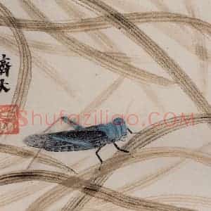 1924年 齐白石《草虫册页》国画花鸟作品图片赏析