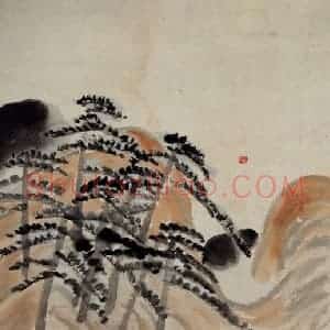 约1924年 齐白石《山水》国画山水作品图片赏析