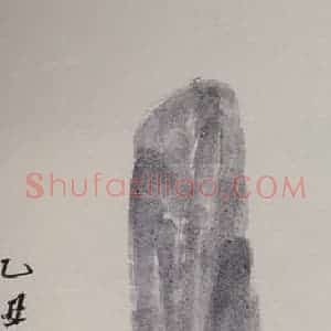 1925年 齐白石《籣石图》国画花鸟作品图片赏析