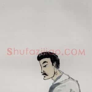 1925年 齐白石《达摩像》国画人物作品图片赏析
