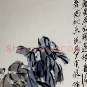 1925年 齐白石《老少年》国画花鸟作品图片赏析