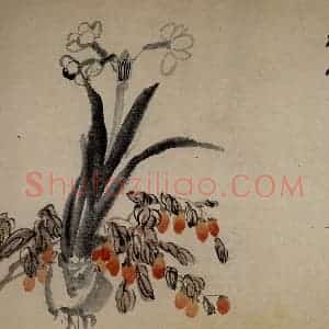 1920年 齐白石《花卉画稿》国画花鸟作品图片赏析