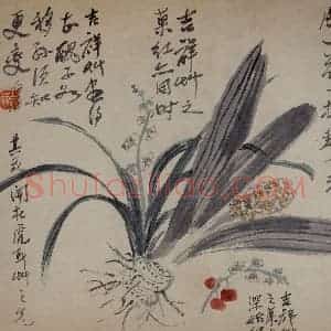 1920年 齐白石《花卉画稿》国画花鸟作品图片赏析