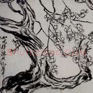 1920年 齐白石《梅花》国画花鸟作品图片赏析