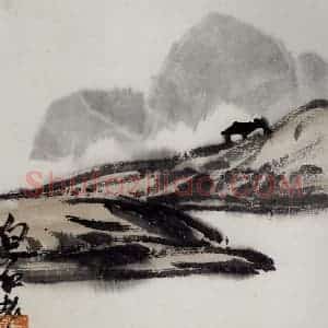 1921年 齐白石《山水册页》国画山水作品图片赏析