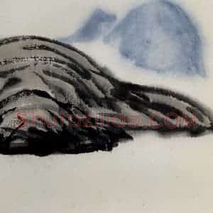 1921年 齐白石《山水册页》国画山水作品图片赏析