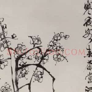 约40年代中期 齐白石《寒夜客来茶当酒》国画花鸟作品图片赏析