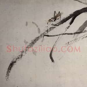 约40年代中期 齐白石《草虫》国画花鸟作品图片赏析