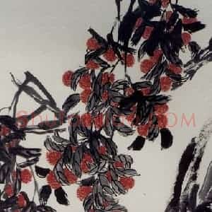 1947年 齐白石《吉利万年》国画花鸟作品图片赏析