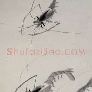 1947年 齐白石《螃蟹》国画花鸟作品图片赏析