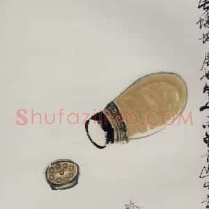 1947年 齐白石《花卉草虫册页》国画花鸟作品图片赏析
