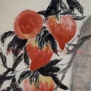 1948年 齐白石《牵牛花》国画花鸟作品图片赏析