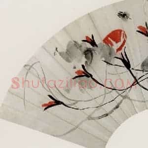 1948年 齐白石《牵牛花》国画花鸟作品图片赏析