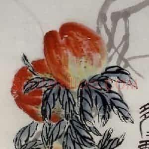 1948年 齐白石《多寿图》国画花鸟作品图片赏析