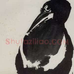 约1948年 齐白石《鸦》国画花鸟作品图片赏析