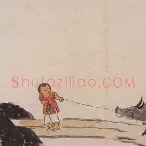 齐白石《牧牛图》国画花鸟作品图片赏析