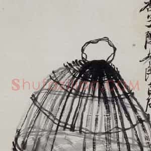 齐白石《出笼》国画花鸟作品图片赏析