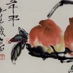 齐白石《三千年》国画花鸟作品图片赏析