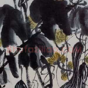 齐白石《丝瓜》国画花鸟作品图片赏析