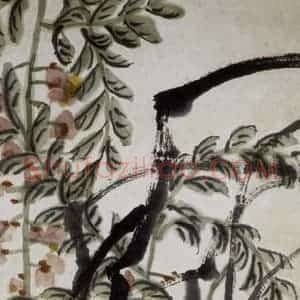 齐白石《紫藤》国画花鸟作品图片赏析