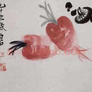 齐白石《虫草杂画册》国画花鸟作品图片赏析