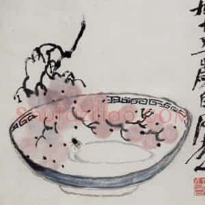 齐白石《葡萄》国画花鸟作品图片赏析