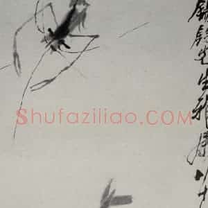 1949年 齐白石《虾》国画花鸟作品图片赏析