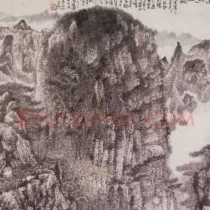 1977年 黄秋园《井冈山图》国画山水作品图片赏析