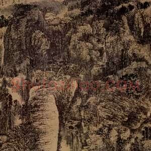 1977年 黄秋园《清泉鸣谷图》国画山水作品图片赏析
