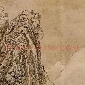 1977年 黄秋园《仿宋人画意图》国画山水作品图片赏析