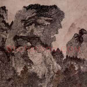1978年 黄秋园《溪亭话旧图》国画山水作品图片赏析