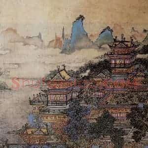 1974年 黄秋园《十宫图》国画山水作品图片赏析