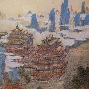 1974年 黄秋园《十宫图》国画山水作品图片赏析