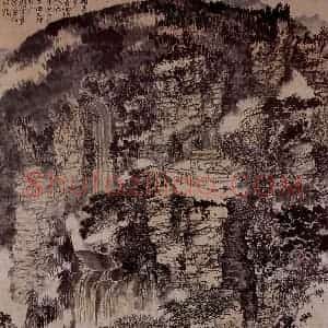 1974年 黄秋园《青霭白云图》国画山水作品图片赏析