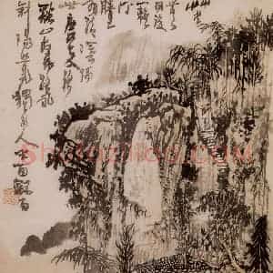 1974年 黄秋园《山水册页》国画山水作品图片赏析