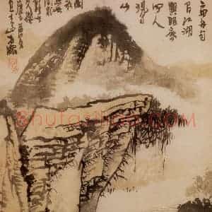 1974年 黄秋园《山水册页》国画山水作品图片赏析