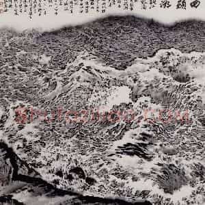 孔仲起《回头潮》国画山水作品图片赏析
