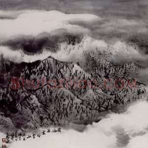 孔仲起《青海长云暗雪山》国画山水作品图片赏析
