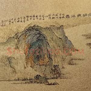 孔仲起《赤壁夜泛图》国画山水作品图片赏析