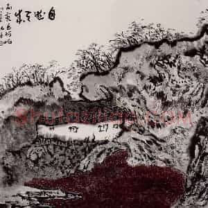 孔仲起《自然天成》国画山水作品图片赏析