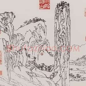 孔仲起《仙都》国画山水作品图片赏析