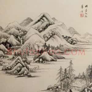 清代 王鉴《仿古山水图册》国画山水作品图片赏析